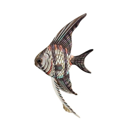 VTG 1970s Penco Angel Fish Figurine Statue Tropical Fish On Natural Coral READ - Picture 3 of 7